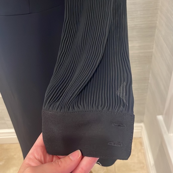 NWT J. Crew black dress with pleated sleeves size 0 - Picture 3 of 5